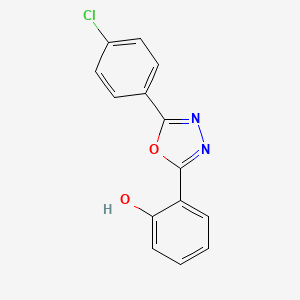 molecular formula C14H9ClN2O2 B2575441 2-[5-(4-chlorophenyl)-1,3,4-oxadiazol-2-yl]phenol CAS No. 288271-25-0