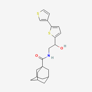 molecular formula C21H25NO2S2 B2575458 N-(2-{[2,3'-bithiophene]-5-yl}-2-hydroxyethyl)adamantane-1-carboxamide CAS No. 2319853-08-0