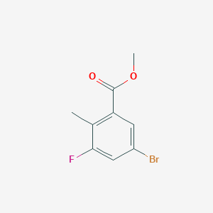 molecular formula C9H8BrFO2 B2575465 Methyl 5-bromo-3-fluoro-2-methylbenzoate CAS No. 1805501-44-3