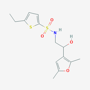 molecular formula C14H19NO4S2 B2575505 N-[2-(2,5-dimethylfuran-3-yl)-2-hydroxyethyl]-5-ethylthiophene-2-sulfonamide CAS No. 2319788-66-2