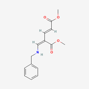 molecular formula C15H17NO4 B2575547 dimethyl (E,4Z)-4-[(benzylamino)methylidene]pent-2-enedioate CAS No. 78408-80-7