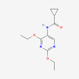 molecular formula C12H17N3O3 B2575596 N-(2,4-diethoxypyrimidin-5-yl)cyclopropanecarboxamide CAS No. 1797659-17-6