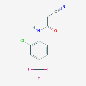 molecular formula C10H6ClF3N2O B2575617 N-[2-chloro-4-(trifluoromethyl)phenyl]-2-cyanoacetamide CAS No. 1519803-41-8