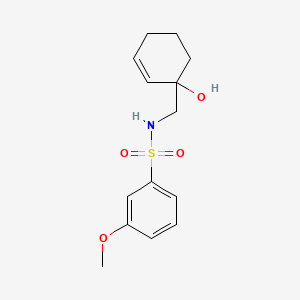 molecular formula C14H19NO4S B2575640 N-[(1-hydroxycyclohex-2-en-1-yl)methyl]-3-methoxybenzene-1-sulfonamide CAS No. 2097884-18-7