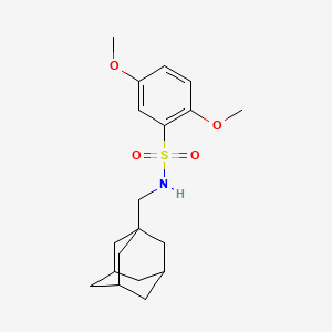 molecular formula C19H27NO4S B2575652 N-[(adamantan-1-yl)methyl]-2,5-dimethoxybenzene-1-sulfonamide CAS No. 445473-39-2