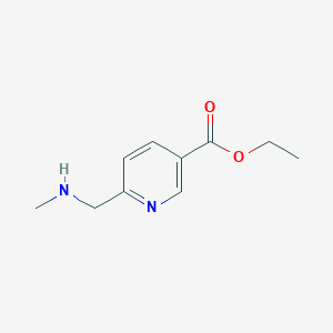 molecular formula C10H14N2O2 B2575654 Ethyl 6-(methylaminomethyl)pyridine-3-carboxylate CAS No. 2112542-40-0