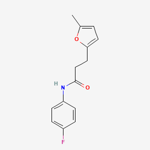 molecular formula C14H14FNO2 B2575657 N-(4-fluorophenyl)-3-(5-methylfuran-2-yl)propanamide CAS No. 327075-02-5