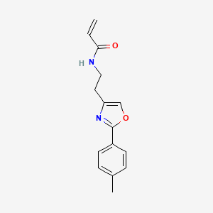 molecular formula C15H16N2O2 B2575661 N-[2-[2-(4-Methylphenyl)-1,3-oxazol-4-yl]ethyl]prop-2-enamide CAS No. 2305463-54-9