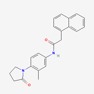 molecular formula C23H22N2O2 B2575673 N-[3-methyl-4-(2-oxopyrrolidin-1-yl)phenyl]-2-(naphthalen-1-yl)acetamide CAS No. 941889-32-3