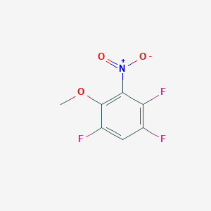 molecular formula C7H4F3NO3 B2575690 1,2,5-Trifluoro-4-methoxy-3-nitrobenzene CAS No. 1804458-32-9