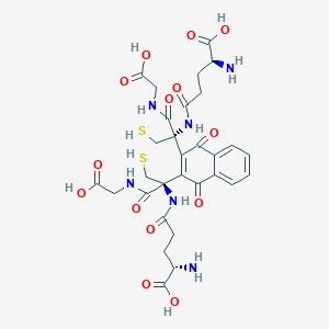 molecular formula C30H36N6O14S2 B025757 2,3-(Di-glutathion-S-yl)-1,4-naphthoquinone CAS No. 107432-96-2