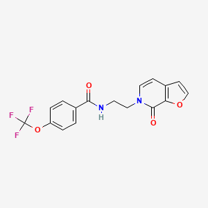 molecular formula C17H13F3N2O4 B2575716 N-(2-(7-oxofuro[2,3-c]pyridin-6(7H)-yl)ethyl)-4-(trifluoromethoxy)benzamide CAS No. 2034414-26-9