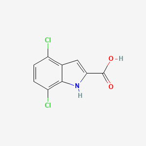 molecular formula C9H5Cl2NO2 B2575725 4,7-dichloro-1H-indole-2-carboxylic Acid CAS No. 96129-74-7