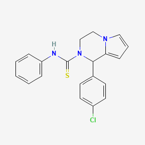molecular formula C20H18ClN3S B2575741 1-(4-chlorophenyl)-N-phenyl-3,4-dihydropyrrolo[1,2-a]pyrazine-2(1H)-carbothioamide CAS No. 393823-82-0