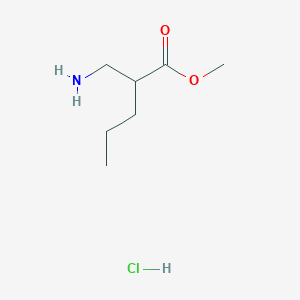 molecular formula C7H16ClNO2 B2575757 Methyl 2-(aminomethyl)pentanoate hydrochloride CAS No. 2460756-09-4