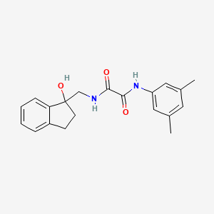 molecular formula C20H22N2O3 B2575765 N'-(3,5-dimethylphenyl)-N-[(1-hydroxy-2,3-dihydro-1H-inden-1-yl)methyl]ethanediamide CAS No. 1351631-03-2