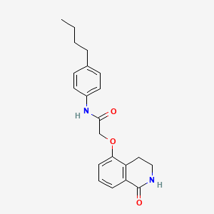 molecular formula C21H24N2O3 B2575815 N-(4-butylphenyl)-2-[(1-oxo-1,2,3,4-tetrahydroisoquinolin-5-yl)oxy]acetamide CAS No. 886950-20-5