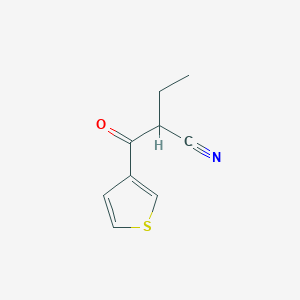 molecular formula C9H9NOS B2575820 2-(Thiophene-3-carbonyl)butanenitrile CAS No. 1156898-73-5