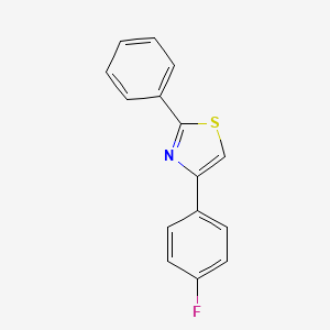 molecular formula C15H10FNS B2575841 4-(4-Fluorophenyl)-2-phenyl-1,3-thiazole CAS No. 329079-72-3