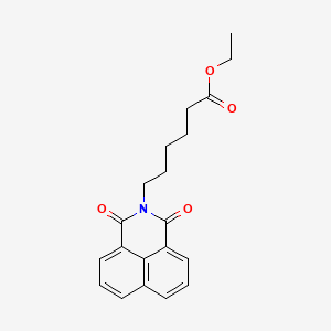 molecular formula C20H21NO4 B2575847 Ethyl 6-{2,4-dioxo-3-azatricyclo[7.3.1.0^{5,13}]trideca-1(13),5,7,9,11-pentaen-3-yl}hexanoate CAS No. 300815-53-6