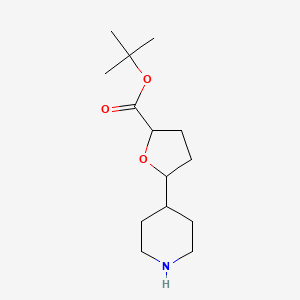 molecular formula C14H25NO3 B2575848 Tert-butyl 5-piperidin-4-yloxolane-2-carboxylate CAS No. 2287270-92-0