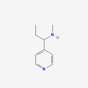molecular formula C9H14N2 B2575875 Methyl[1-(pyridin-4-yl)propyl]amine CAS No. 1184131-82-5