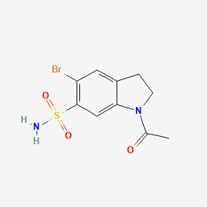 molecular formula C10H11BrN2O3S B2575877 1-Acetyl-5-bromoindoline-6-sulfonamide CAS No. 1272181-71-1