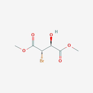 molecular formula C6H9BrO5 B025759 Butanedioic acid, 2-bromo-3-hydroxy-, dimethyl ester, (2S,3S)-(9CI) CAS No. 109874-90-0