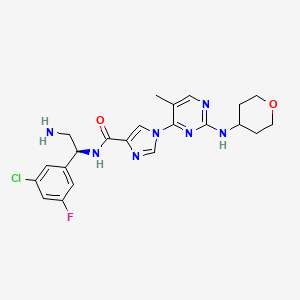 molecular formula C22H25ClFN7O2 B2575987 ASN007 
