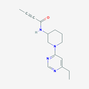 molecular formula C15H20N4O B2576001 N-[1-(6-ethylpyrimidin-4-yl)piperidin-3-yl]but-2-ynamide CAS No. 2094298-09-4