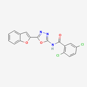 molecular formula C17H9Cl2N3O3 B2576037 N-[5-(1-benzofuran-2-yl)-1,3,4-oxadiazol-2-yl]-2,5-dichlorobenzamide CAS No. 922044-03-9