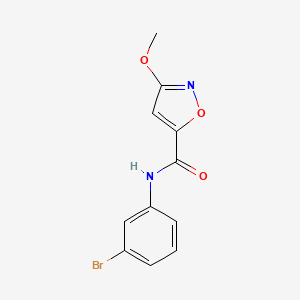 molecular formula C11H9BrN2O3 B2576057 N-(3-BROMOPHENYL)-3-METHOXY-1,2-OXAZOLE-5-CARBOXAMIDE CAS No. 1428359-22-1