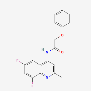 molecular formula C18H14F2N2O2 B2576058 N-(6,8-difluoro-2-methylquinolin-4-yl)-2-phenoxyacetamide CAS No. 1010890-38-6