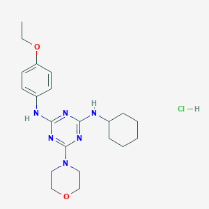 N2-cyclohexyl-N4-(4-ethoxyphenyl)-6-morpholino-1,3,5-triazine-2,4-diamine hydrochloride