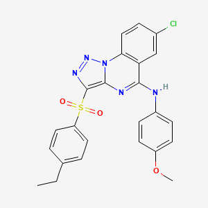 B2576111 7-chloro-3-((4-ethylphenyl)sulfonyl)-N-(4-methoxyphenyl)-[1,2,3]triazolo[1,5-a]quinazolin-5-amine CAS No. 893787-90-1