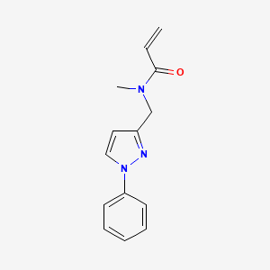 N-Methyl-N-[(1-phenylpyrazol-3-yl)methyl]prop-2-enamide