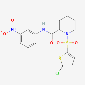1-((5-chlorothiophen-2-yl)sulfonyl)-N-(3-nitrophenyl)piperidine-2-carboxamide