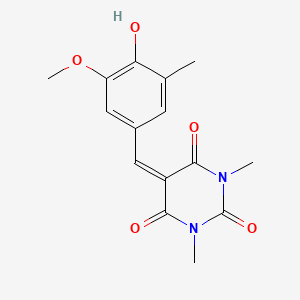 5-[(4-Hydroxy-3-methoxy-5-methylphenyl)methylidene]-1,3-dimethyl-1,3-diazinane-2,4,6-trione