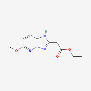 molecular formula C11H13N3O3 B2576129 ethyl 2-(5-methoxy-3H-imidazo[4,5-b]pyridin-2-yl)acetate CAS No. 1503408-51-2