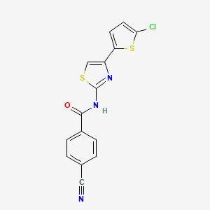 N-(4-(5-chlorothiophen-2-yl)thiazol-2-yl)-4-cyanobenzamide