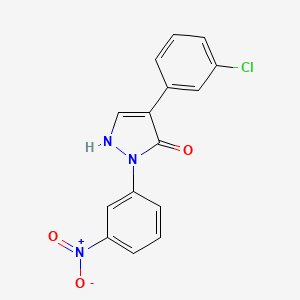 4-(3-chlorophenyl)-2-(3-nitrophenyl)-1,2-dihydro-3H-pyrazol-3-one