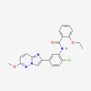 molecular formula C22H19ClN4O3 B2576134 N-(2-chloro-5-(6-methoxyimidazo[1,2-b]pyridazin-2-yl)phenyl)-2-ethoxybenzamide CAS No. 946268-49-1