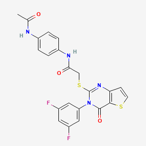 N-[4-(acetylamino)phenyl]-2-{[3-(3,5-difluorophenyl)-4-oxo-3,4-dihydrothieno[3,2-d]pyrimidin-2-yl]sulfanyl}acetamide