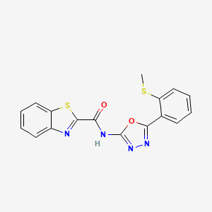 N-(5-(2-(methylthio)phenyl)-1,3,4-oxadiazol-2-yl)benzo[d]thiazole-2-carboxamide