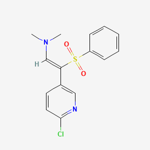 (Z)-2-(benzenesulfonyl)-2-(6-chloropyridin-3-yl)-N,N-dimethylethenamine
