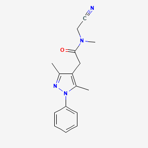 molecular formula C16H18N4O B2576179 N-(cyanomethyl)-2-(3,5-dimethyl-1-phenyl-1H-pyrazol-4-yl)-N-methylacetamide CAS No. 1311750-50-1