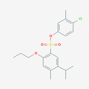 4-Chloro-3-methylphenyl 4-methyl-5-(propan-2-yl)-2-propoxybenzene-1-sulfonate