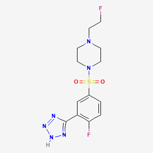 1-((4-fluoro-3-(1H-tetrazol-5-yl)phenyl)sulfonyl)-4-(2-fluoroethyl)piperazine