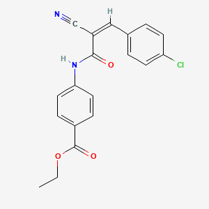 Ethyl 4-[[(Z)-3-(4-chlorophenyl)-2-cyanoprop-2-enoyl]amino]benzoate
