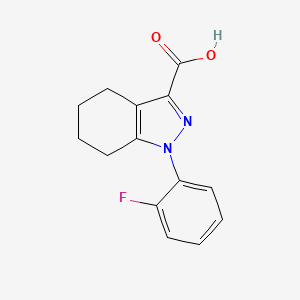 molecular formula C14H13FN2O2 B2576194 1-(2-Fluorophenyl)-4,5,6,7-tetrahydro-1H-indazole-3-carboxylic acid CAS No. 160850-84-0